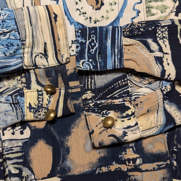 Vintage pattern shirt / light coat - Picture 8 of 8